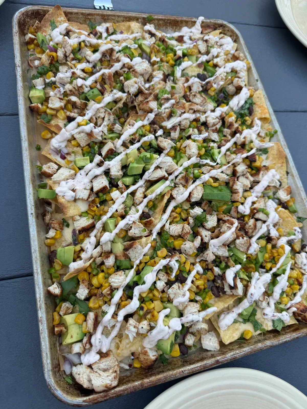 Grilled Chicken Ranch nachos from our kitchen