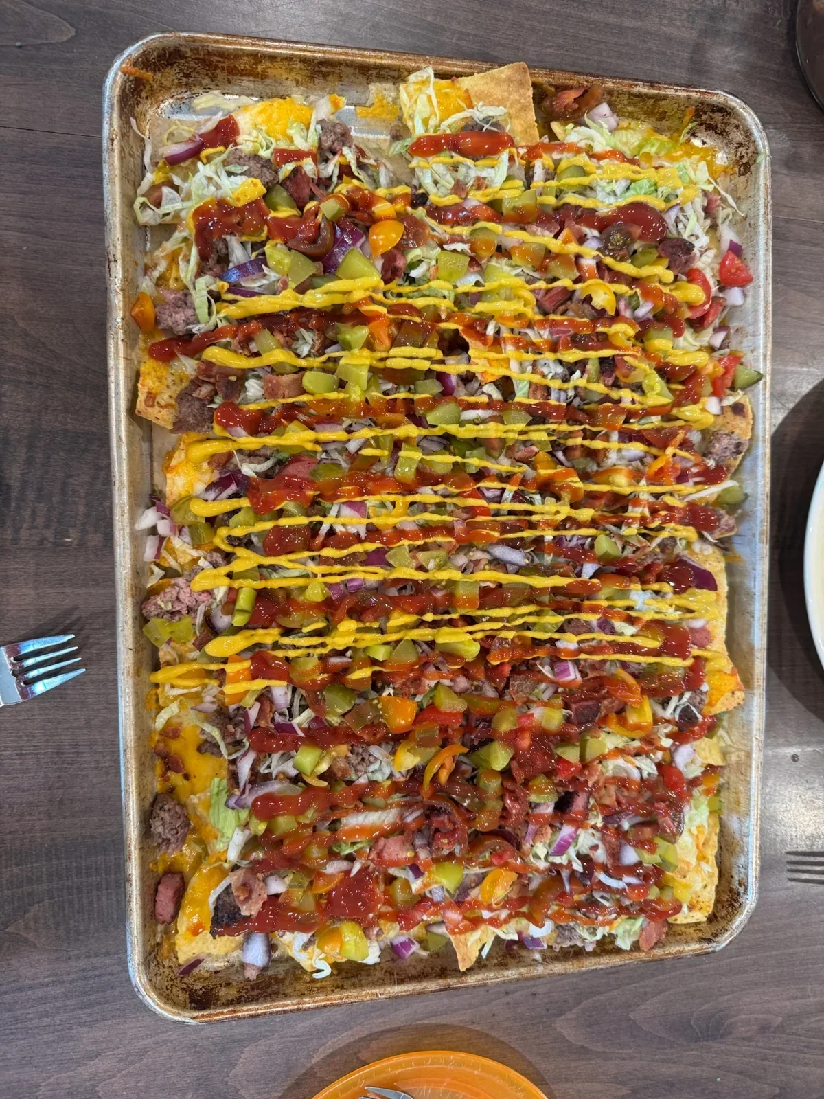 Bacon Cheeseburger nachos from our kitchen