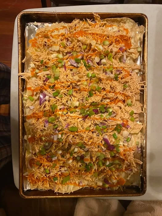 Buffalo Chicken nachos from our kitchen